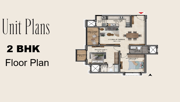 Bramha Kalpana Housing Society 2 BHK Floor Plan